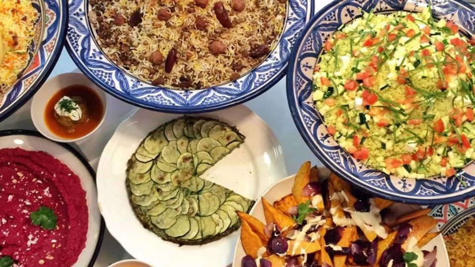 A variety of popular seasonings on the Iranian table